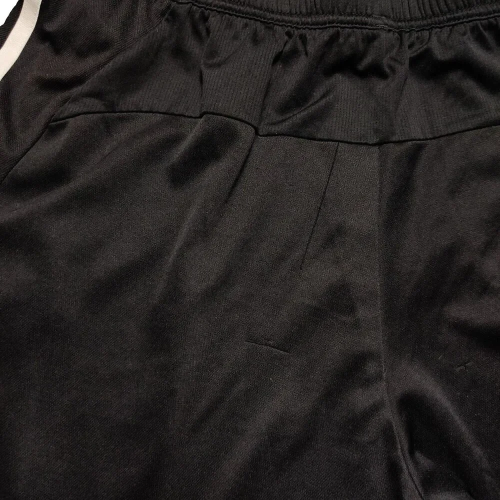 Adidas Primeblue Aeroready Men’s M Black 3-Stripe Soccer Shorts Zip Pockets